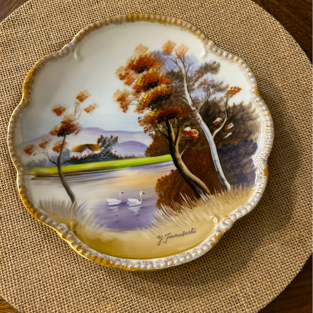 Y. Funabashi hand painted plate
